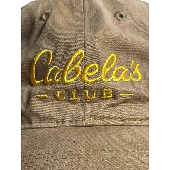Cabela's Club Brown Cap One Size Adjustable Strapback Hat 100% Cotton Casual - Picture 3 of 9